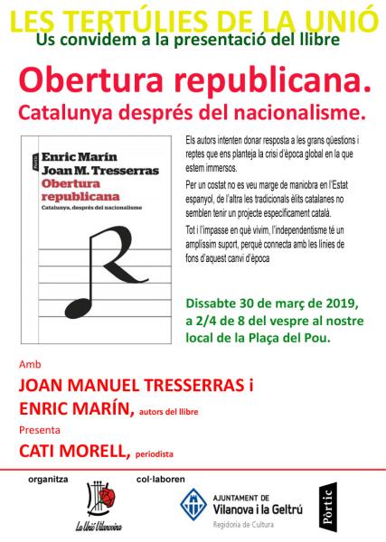 Presentació del llibre Obertura republicana