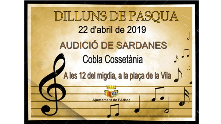 Ballada de sardanes el dilluns de Pasqua a l’Arboç