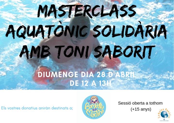 Masterclass d’aquatònic a benefici de “La bombolla de la Martina”