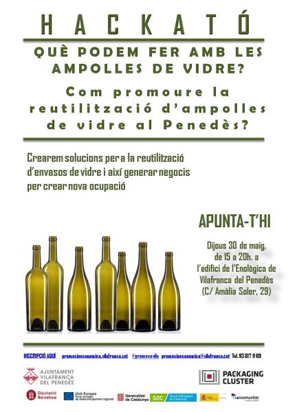 Hackató per generar idees innovadores a la reutilització de les ampolles de vidre