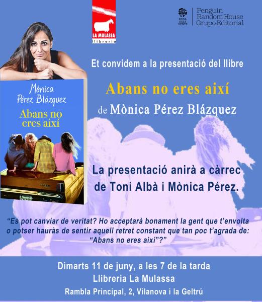 Presentació del llibre Abans no eres així