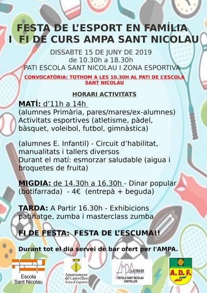 Festa de l'Esport En família a l'Escola Sant Nicolau