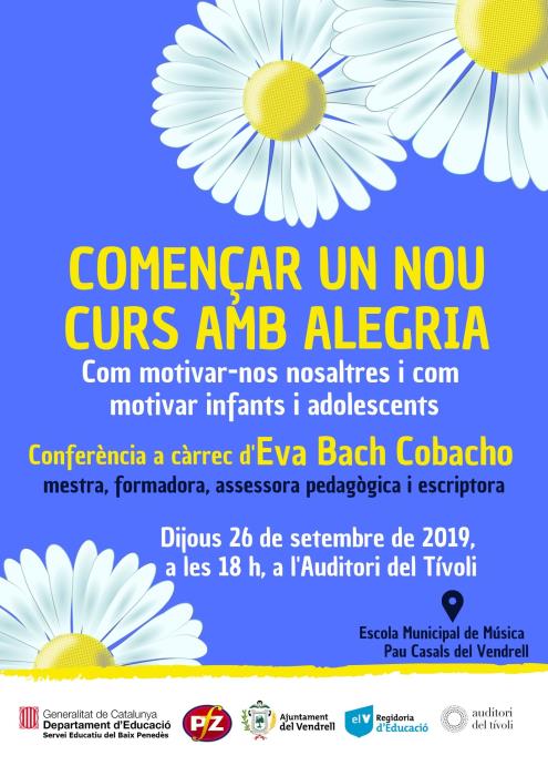 Conferència d’Eva Bach per començar un nou curs amb alegria