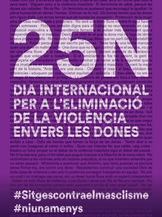 Dia Internacional per a l’eliminació de la violència envers les dones a Sitges