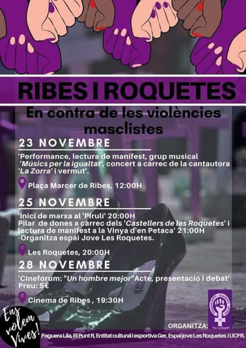 Dia Internacional per a l’eliminació de la violència envers les dones a Sant Pere de Ribes
