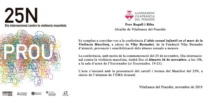 Dia Internacional per a l’eliminació de la violència envers les dones a Vilafranca 