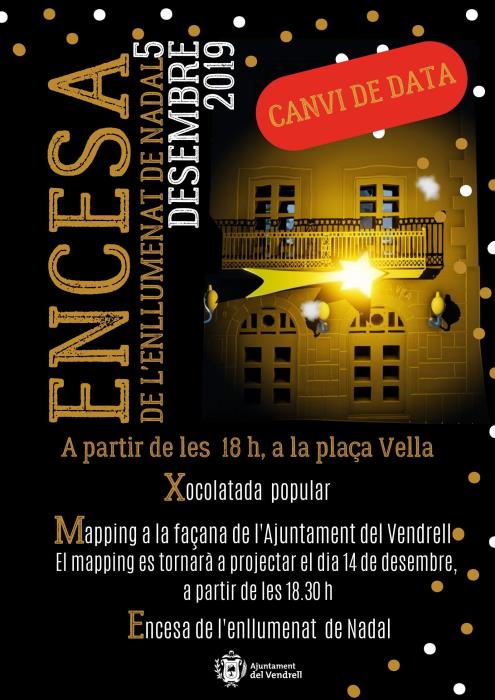 Encesa de l'enllumenat de Nadal al Vendrell