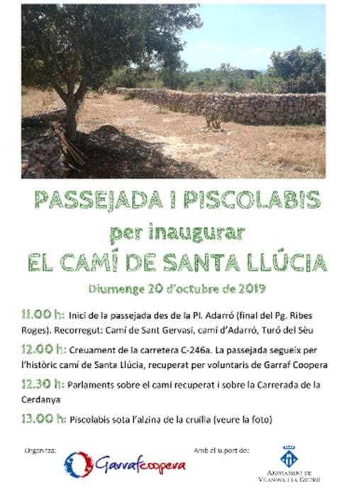 Inauguració del camí de Santa Llúcia