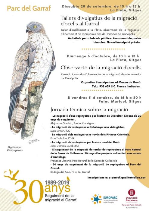 Tallers divulgatius de la migració d'ocells al Garraf