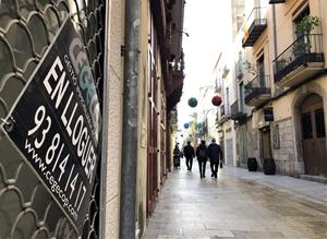 Carrer Sant Gregori aquest matí. Eix