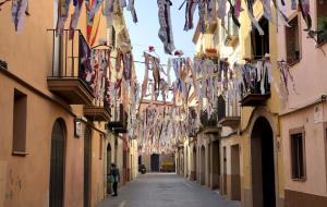 Carrers guarnits al centre de Vilanova. Eix