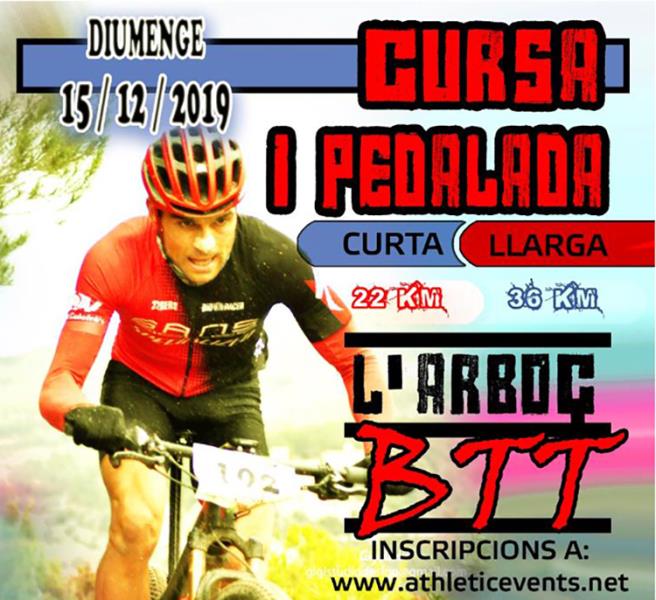 Cartell de la 2a Cursa-Pedalada BTT l’Arboç. Aj. de l’Arboç