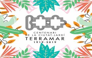 Cartell del Centenari de la Ciutat - Jardí del Terramar. Natàlia Butí