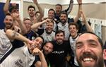 Celebració dels jugadors del CPS Sitges. Eix