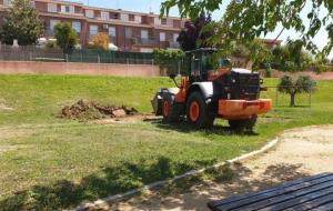 Comencen les obres de construcció de la Biblioteca Municipal de Sant Martí Sarroca. Ajt Sant Martí Sarroca