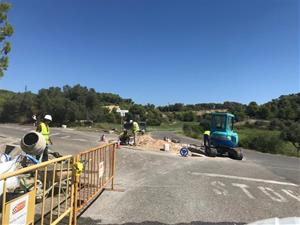 Comencen les obres de la rotonda de Jardins, a Cunit. Ajuntament de Cunit