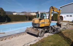 Comencen les obres de millora de la piscina de Sant Martí Sarroca