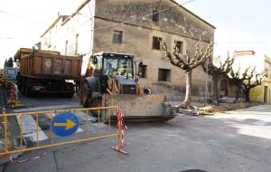 Comencen les obres de reurbanització de la plaça Ametller de Moja