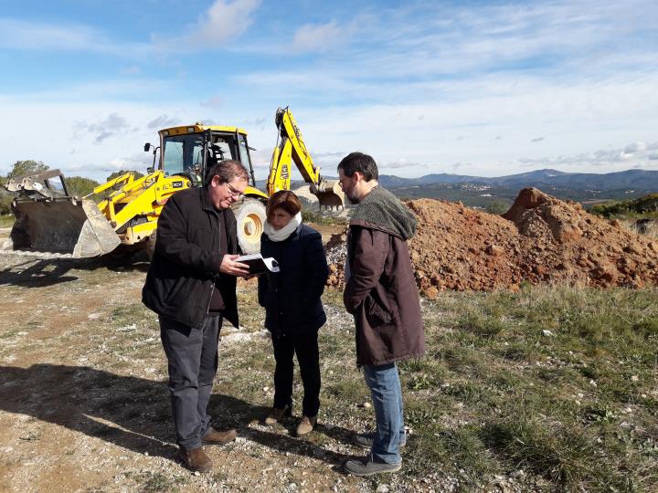 Comencen les obres del Mirador de Montserrat, a Canyelles. Ajuntament de Canyelles