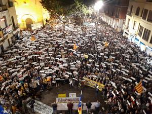 Concentració multitudinària a Vilafranca del Penedès contra la sentència del Tribunal Suprem. Ajuntament de Vilafranca