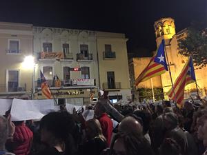 Concentració multitudinària a Vilafranca del Penedès contra la sentència del Tribunal Suprem