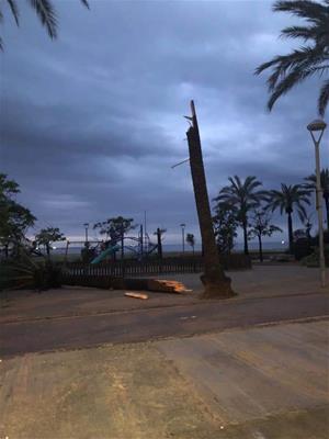 Destrosses al carrer, inundacions i despreniments per la tempesta que ha escombrat el Garraf i Baix Penedès aquesta nit