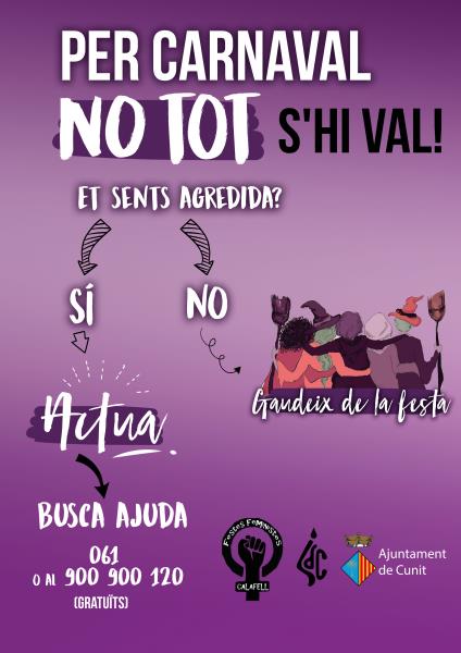 El col·lectiu Festes Feministes Calafell impulsa una campanya contra l'assetjament i el masclisme amb l'Ajuntament de Cunit. EIX