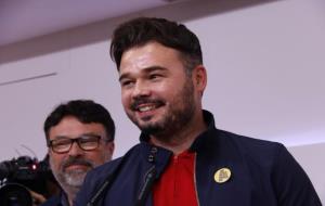 El diputat electe d'ERC al Congrés Gabriel Rufián en roda de premsa a la seu del partit. ACN