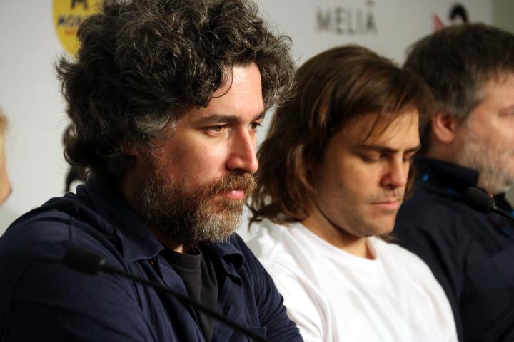 El director de '4x4', Mariano Cohn, l'actor Peter Lanzani, en roda de premsa al Festival de cinema de Sitges. ACN