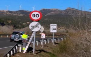 El Govern rebaixarà la velocitat de 100 quilòmetres per hora a 90 a 266 punts de la xarxa viària catalana. Generalitat de Catalunya