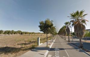 El ple de Vilanova aprova la reordenació de la Carrerada per preveure el pas del tren orbital. Google Maps