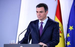 El president del govern espanyol, Pedro Sánchez, a La Moncloa. ACN