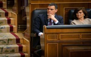 El president del govern espanyol, Pedro Sánchez, aquest 12/02/2019 al Congrés dels Diputats. Congrés dels Diputats