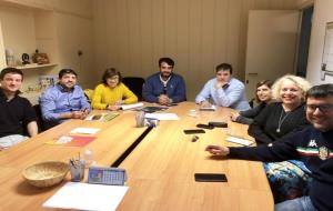 El president del PDeCAT, David Bonvehí, es reuneix amb els sis caps de llista de JxCat al Garraf, amb David Bonet (PDeCAT a Sant Pere de Ribes). Twitt