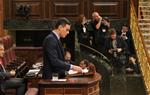 El president espanyol, Pedro Sánchez, a l'hemicicle del Congrés, el 12 de desembre de 2018. ACN