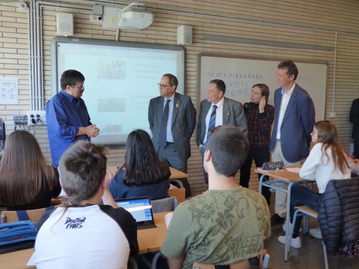 El president Quim Torra visita l’Institut Nou de Vilafranca i la Fundació L’Espiga. Ajuntament de Vilafranca