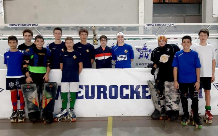 El Sub 15 del Patí Vilanova es classifica primer del seu grup en el Eurockey Cup U15 . Eix