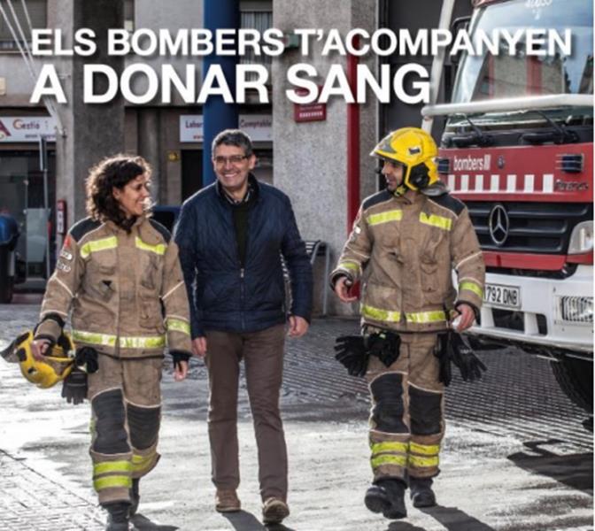 Els Bombers t'acompanyen a donar sang a Vilafranca. EIX