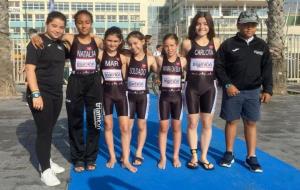 Els cinc integrants del club calafellenc . Eix
