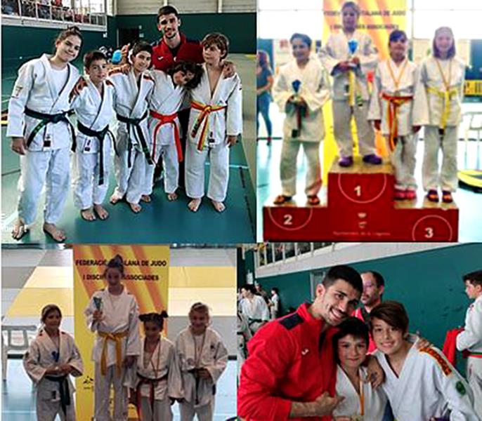 Els judoques de l'equip aleví i benjamí del Club Judo Olèrdola. Eix