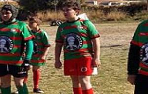Els jugadors Rugbi Nova Olivella a la trobada d'escoles de Sitges