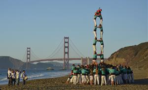 Els Verds han actuat a les bodegues Marimar de Torres i a la Baker Beach, a tocar del Golden Gate. Castellers de Vilafranca