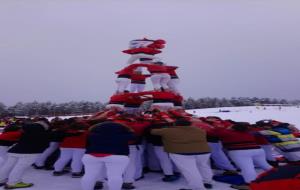 Els Xicots de Vilafranca alcen castells a Andorra. Xicots de Vilafranca