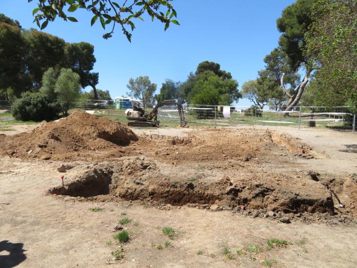 En marxa les obres de remodelació de la zona de barbacoes de la Vilanoveta . Ajt Sant Pere de Ribes