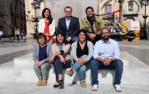 Erika Quintero (Cs), Juan Luis Ruiz (PSC), Enver Aznar (Som VNG), Blanca Albà (JxCat), Olga Arnau (ERC), Marta Jofra (Capgirem Vilanova - CUP) i Carlo