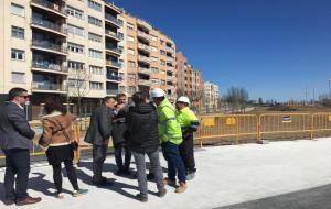 Finalitzen els treballs d’urbanització del carrer Papiol i l’avinguda de Barcelona sobre la via del tren. Ajuntament de Vilafranca