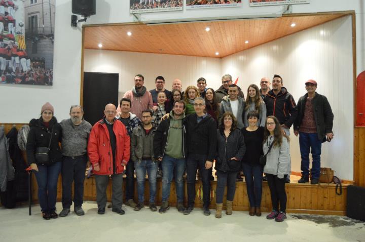 Gabi Cot i Xavi Llenas, nous cap de colla i president dels Xicots de Vilafranca. Xicots de Vilafranca