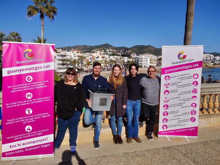 Guanyem Sitges presenta les 6 persones que encapçalaran la llista electoral, amb Xavier Salmerón al capdavant. Guanyem Sitges