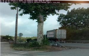 Imatge captada pel radar del camió amb excés de velocitat. Mossos d'Esquadra