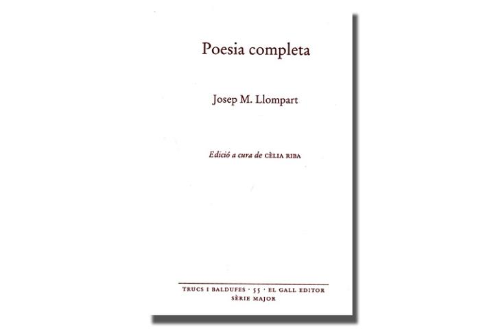 Imatge coberta de 'Josep M. Llompart obra completa'. Eix